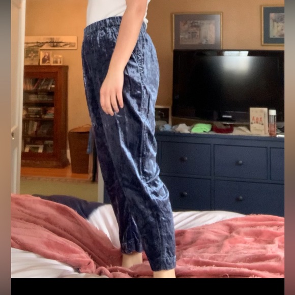 Blue Velvet Elastic waist pants - Anthropologie - Picture 2 of 9